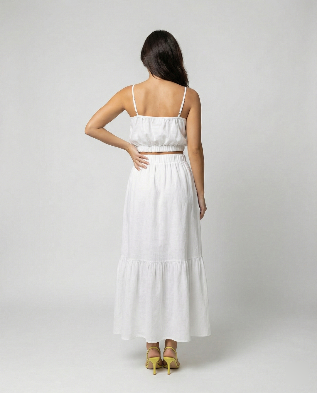 Damen Sommerliches Zweiteiler-Kleid mit fließendem Schnitt und praktischen Taschen R&B