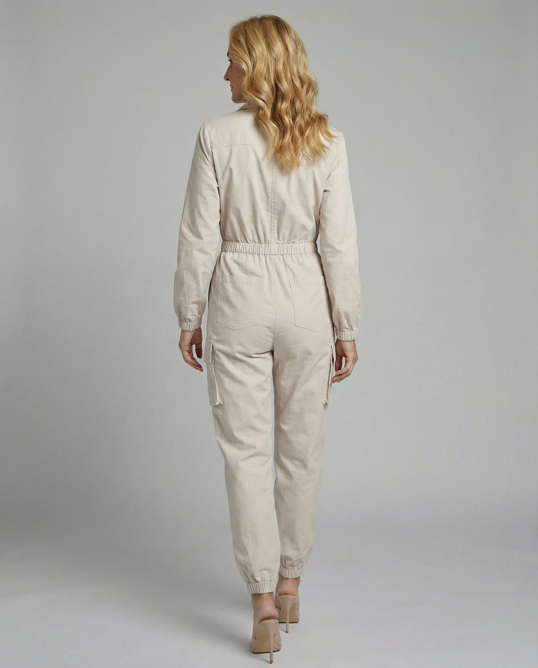 Damen Jumpsuit Elegant mit Cargo Taschen