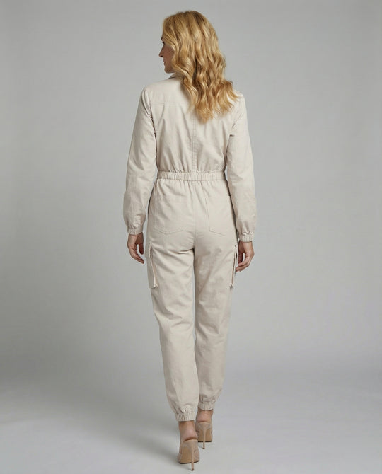 Damen Jumpsuit Elegant mit Cargo Taschen