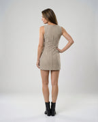 Gestreiftes Minikleid Tailliert Damen