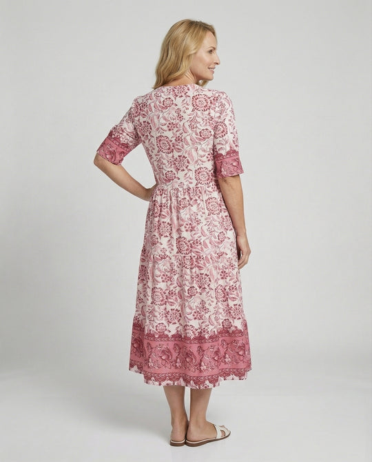 Damen Maxikleid mit Blumenmuster