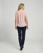Bluse Damen Kurz mit Krawattenkragen
