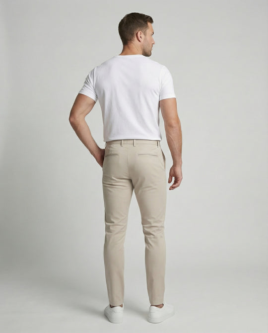 Herren Slim Fit Hose mit Elastikbund