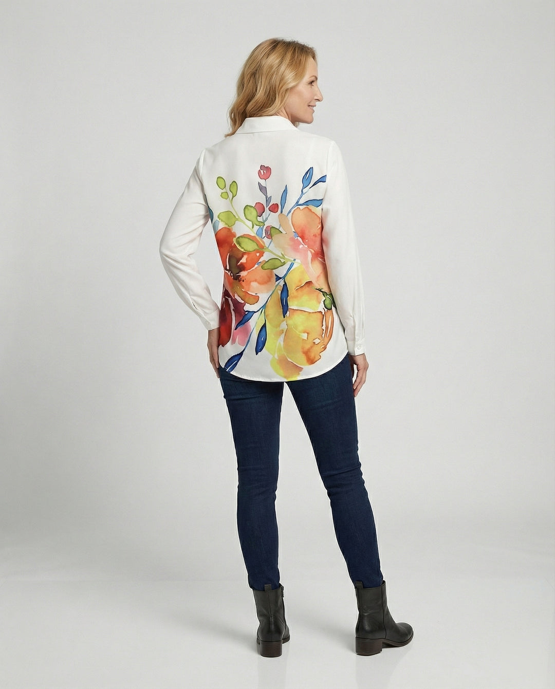 Damen Bluse weit floral