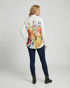 Damen Bluse weit floral