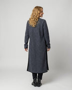 Langes Damen Midikleid in Lockerer Form mit Seitenschlitz - R&B