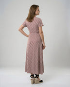Damen Wickel Maxikleid mit Schlitz