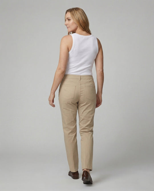 Damen formelle Stoffhose mit hohem Bund