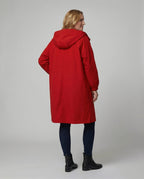 R&B | stilvolle lange Damenjacke mit Kapuze
