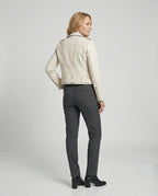 Damen Lederjacke Schwarz Echtleder Look