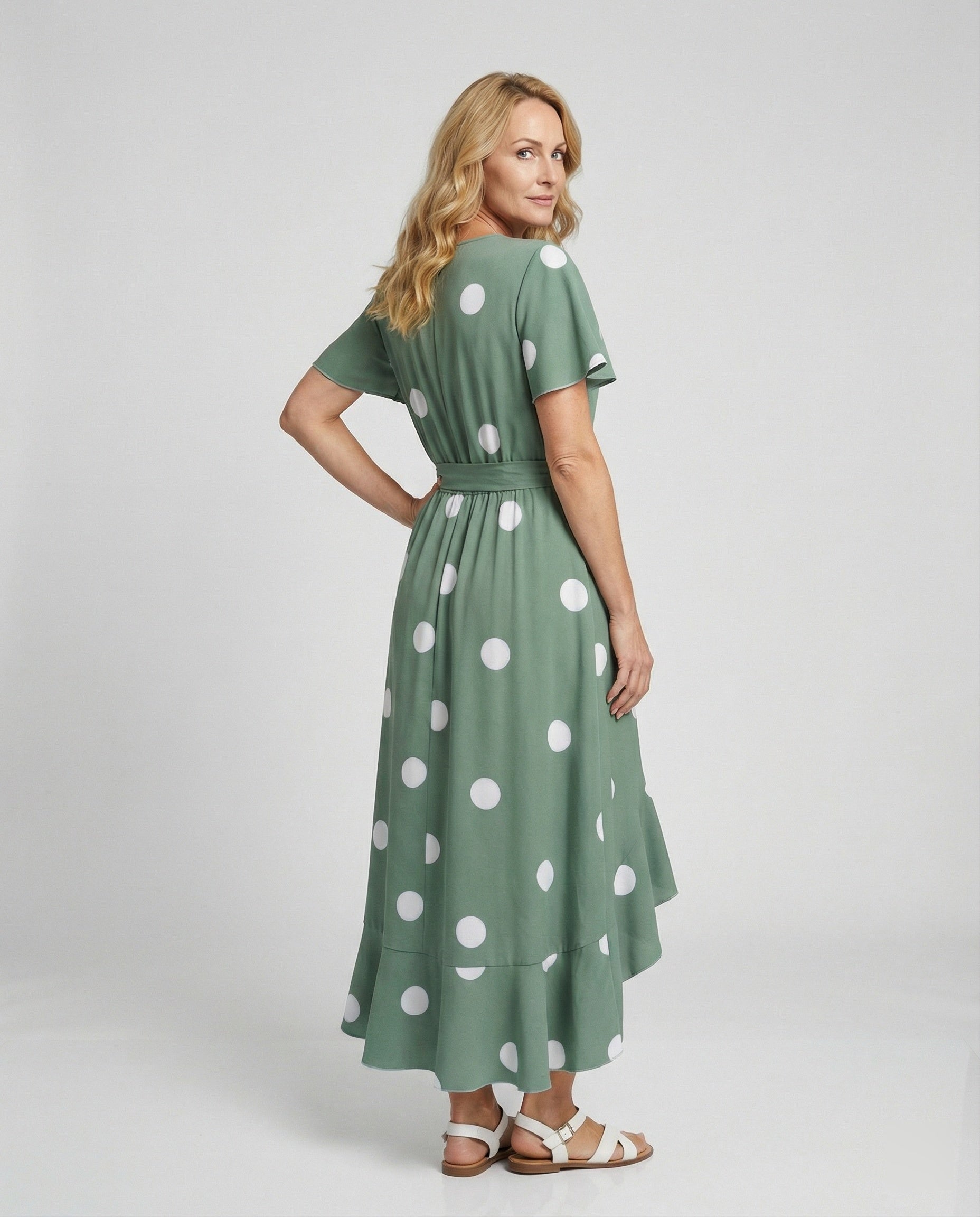 Maxikleid Sommer Damen Gepunktet
