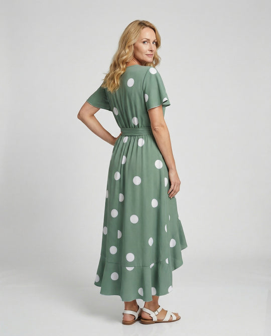 Maxikleid Sommer Damen Gepunktet
