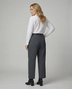 Damen Weite Anzughose High Waist mit eleganten Falten