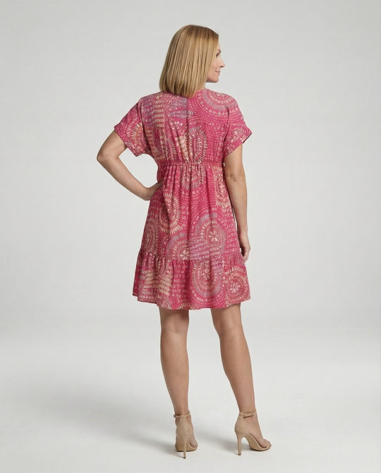 Tunika Kleid Mit Stufenvolant Damen