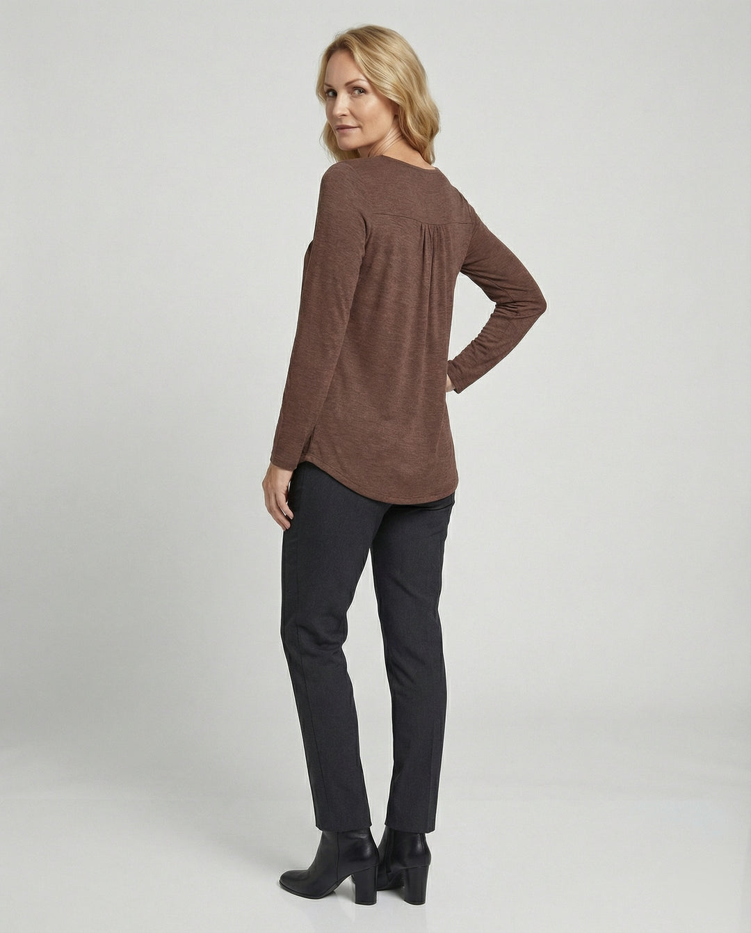 Damen Tunika Damen Langarm Henley