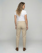 Damen Chino Stoffhose mit elastischem Bund und Seitentaschen
