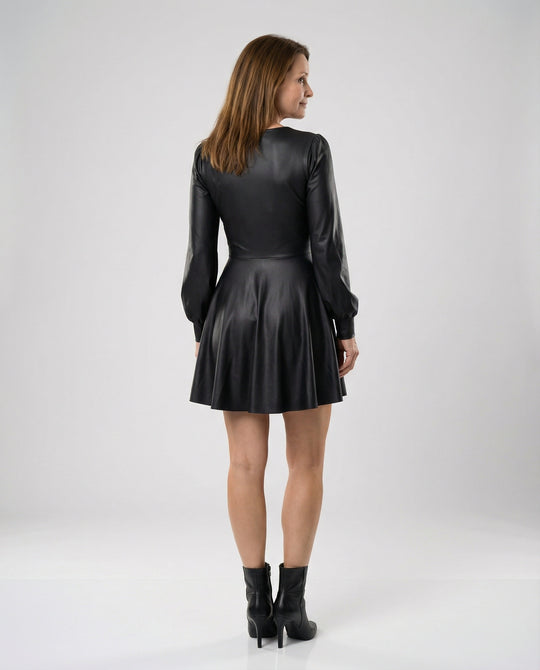 Damen Cocktailkleid Elegant Wickeloptik