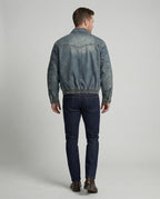 Herren Jeansjacke Bomber mit Teddyfutter
