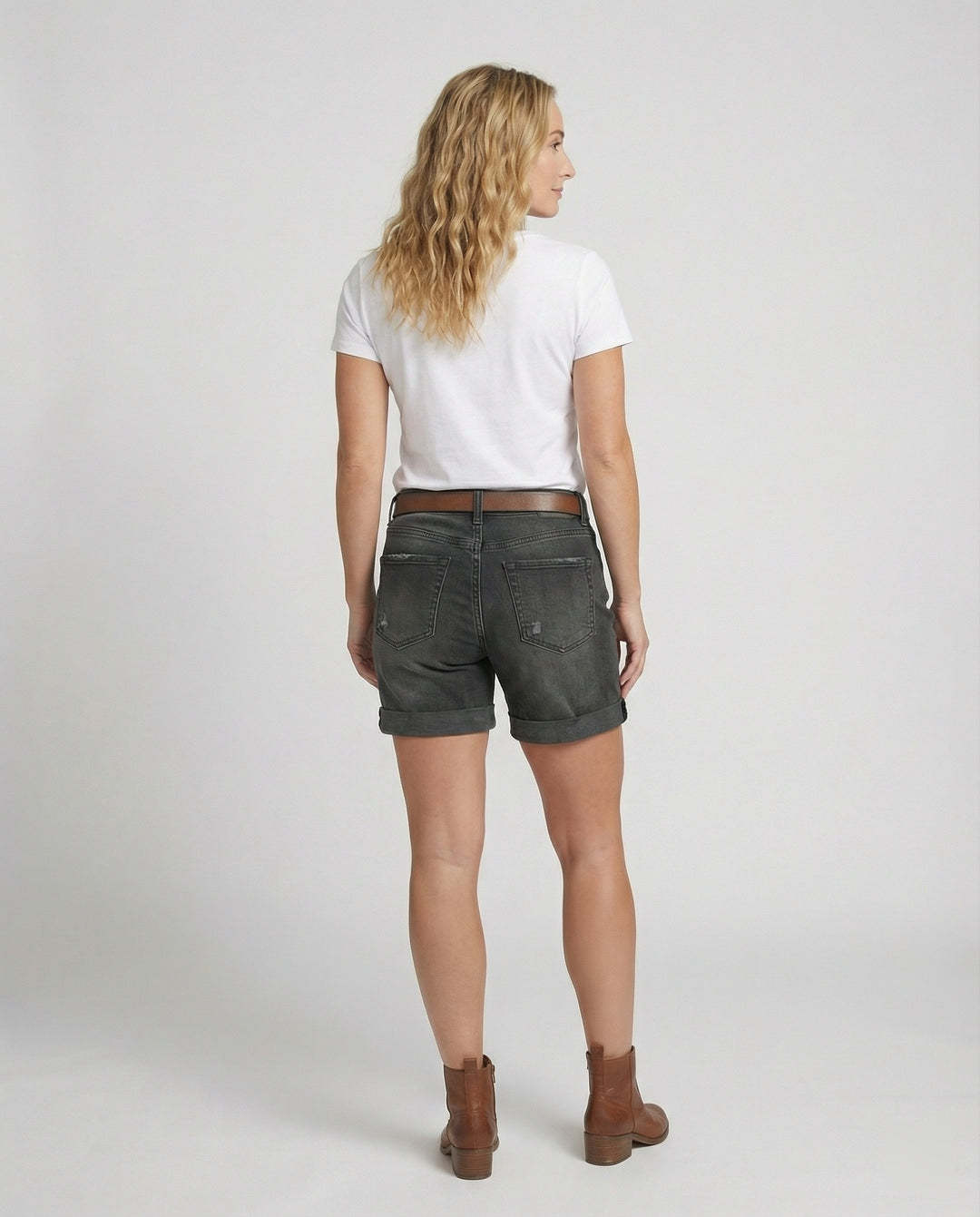 R&B | Damen Ripped Denim Shorts