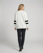 R&B | Damenpullover mit Herzmuster & V-Ausschnitt
