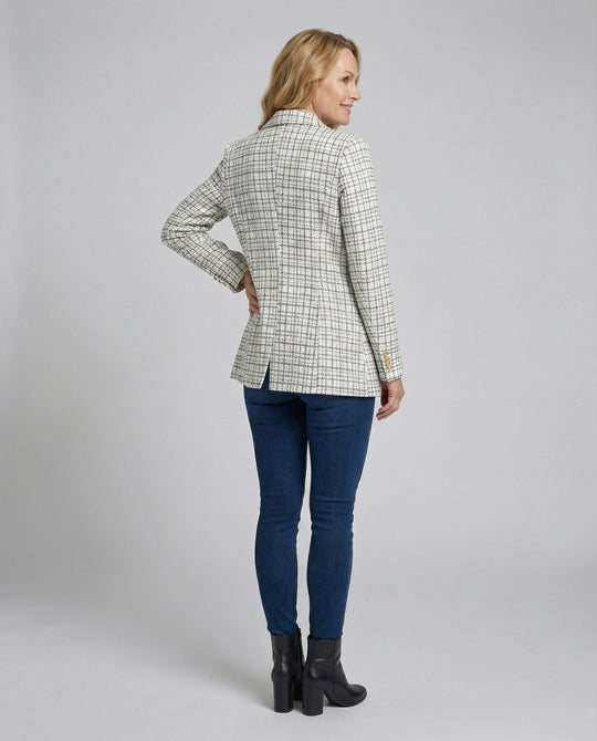 Damen Blazer Hahnentritt tailliert