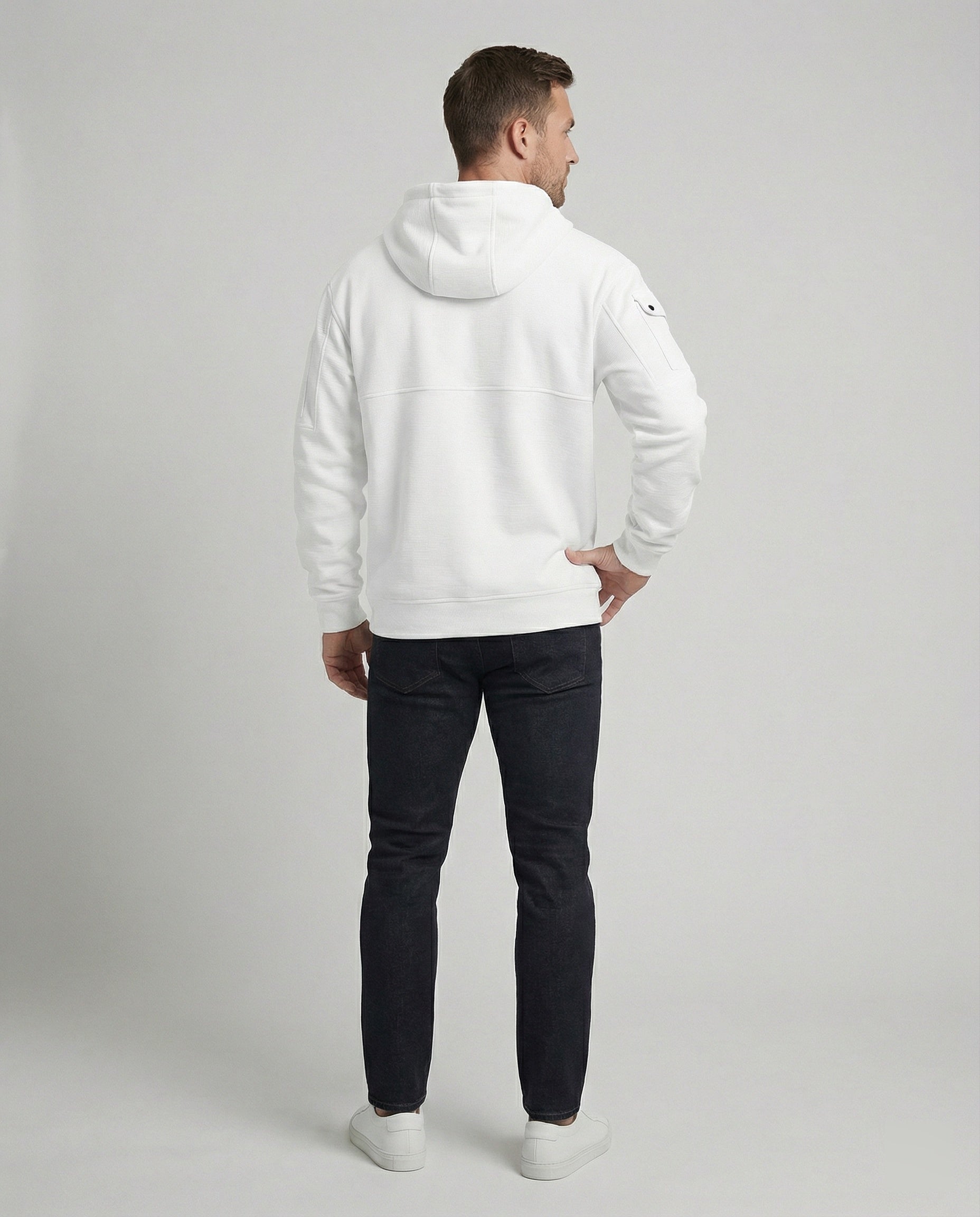 R&B | Stylischer Alltags-Herren-Hoodie mit Halb-Zip-Design