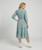 Damen Midikleid Sommer mit Volant