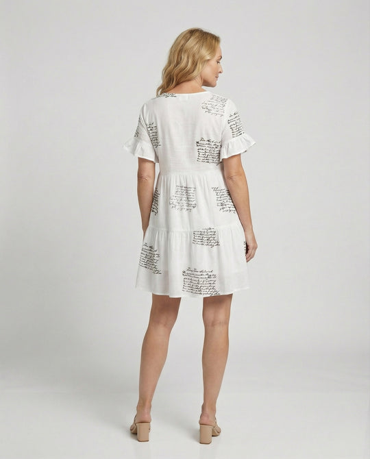 Damen Sommerkleid Midikleid Volant