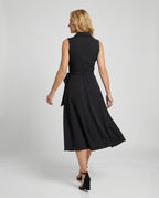 Damen Wickelkleid Freizeitkleid mit Gürtel