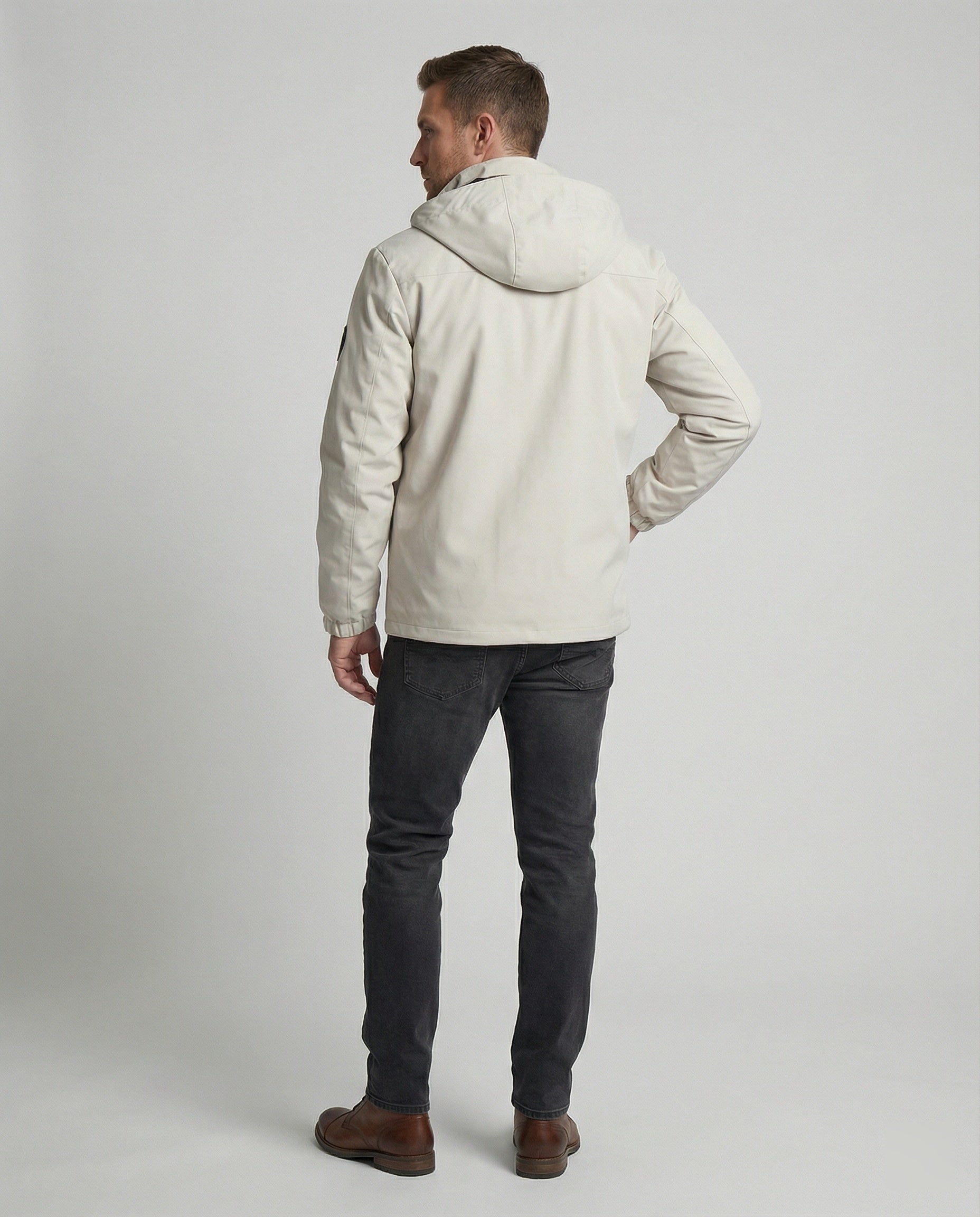 Herren Bikerjacke Leder Velours
