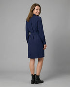 Freizeitkleid Damen Hemdblusenkleid mit Taillengürtel