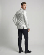 Herren eleganter Blazer mit kunstvollem Muster und luxuriösem Glanz