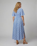 Damen Maxikleid mit floralen Akzenten
