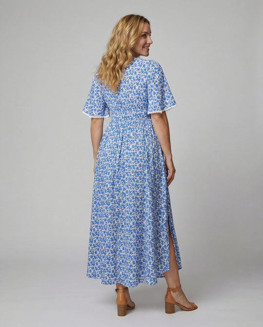 Damen Maxikleid mit floralen Akzenten