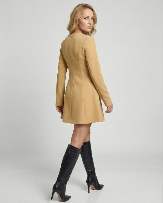Damen A-Linie Minikleid aus Crepe