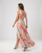 Plissiertes Maxikleid Mit Cut Outs Damen
