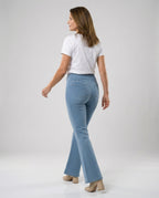 Damen Schlaghose High Waist aus Stretch Denim