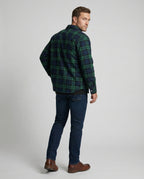 Fleecegefütterte Karierte Winterjacke