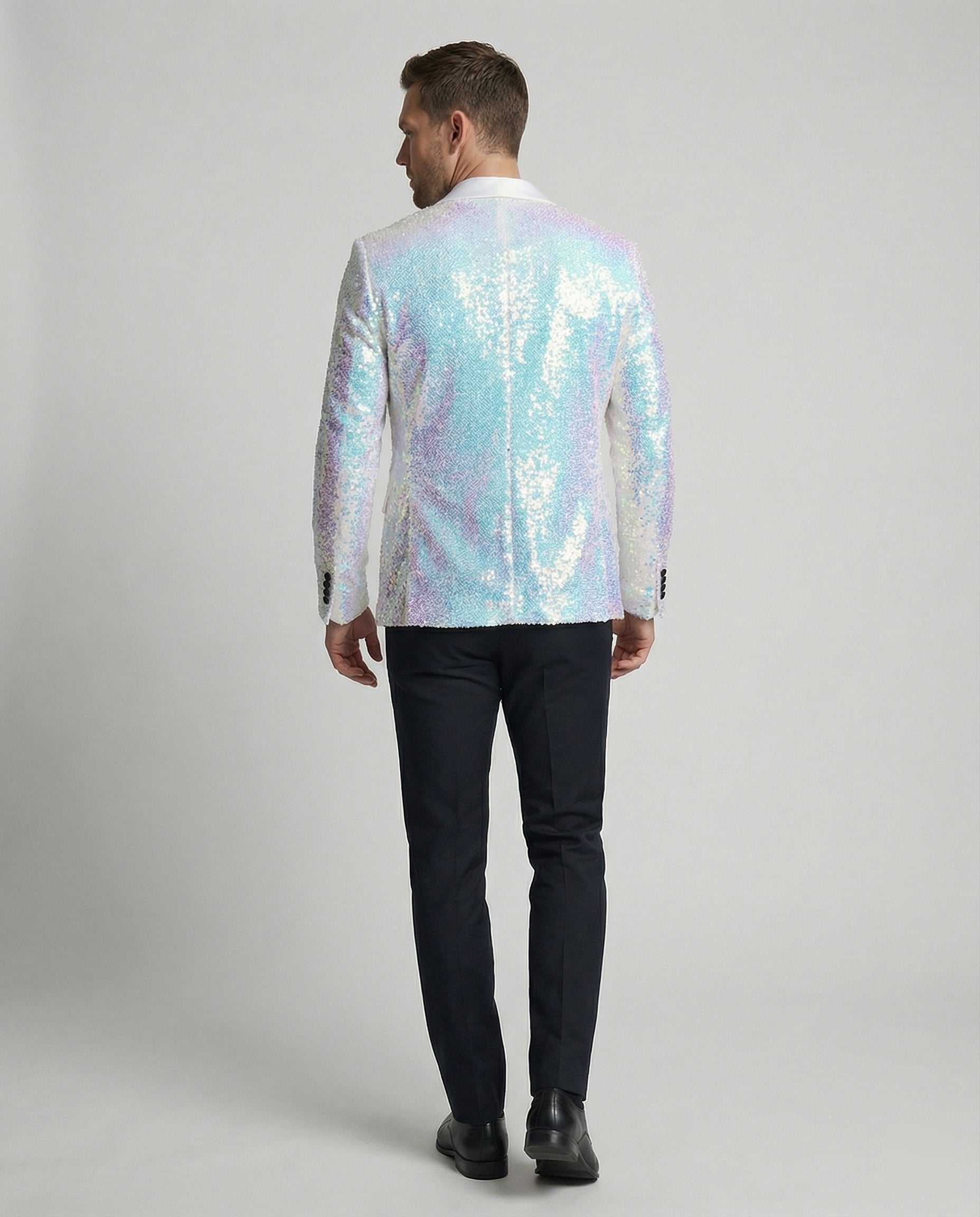 Glamouröser Pailletten Blazer Herren