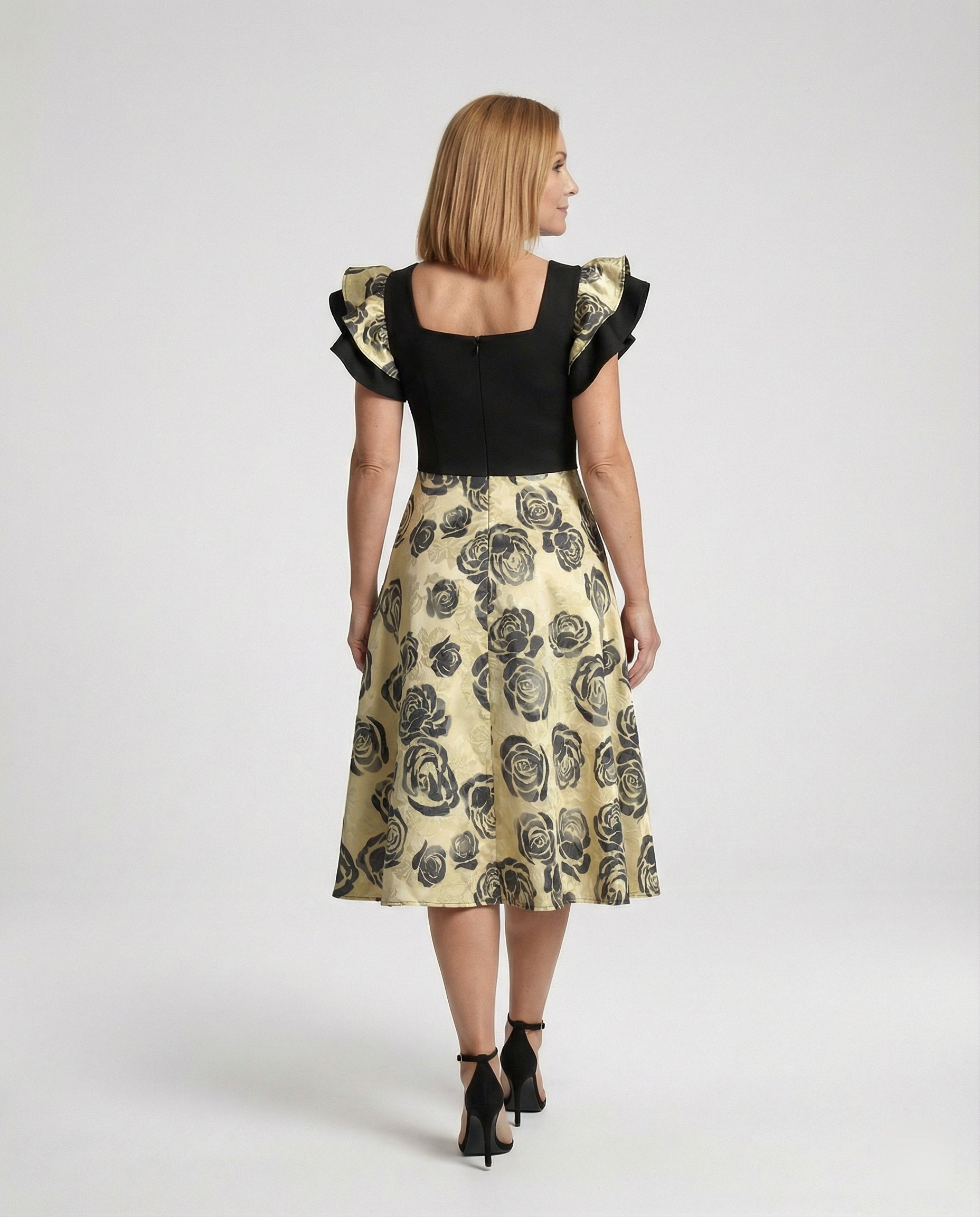 Damen Midikleid herzförmig elegant