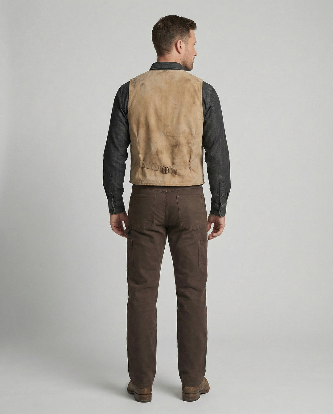 Herren Bikerjacke Lederweste