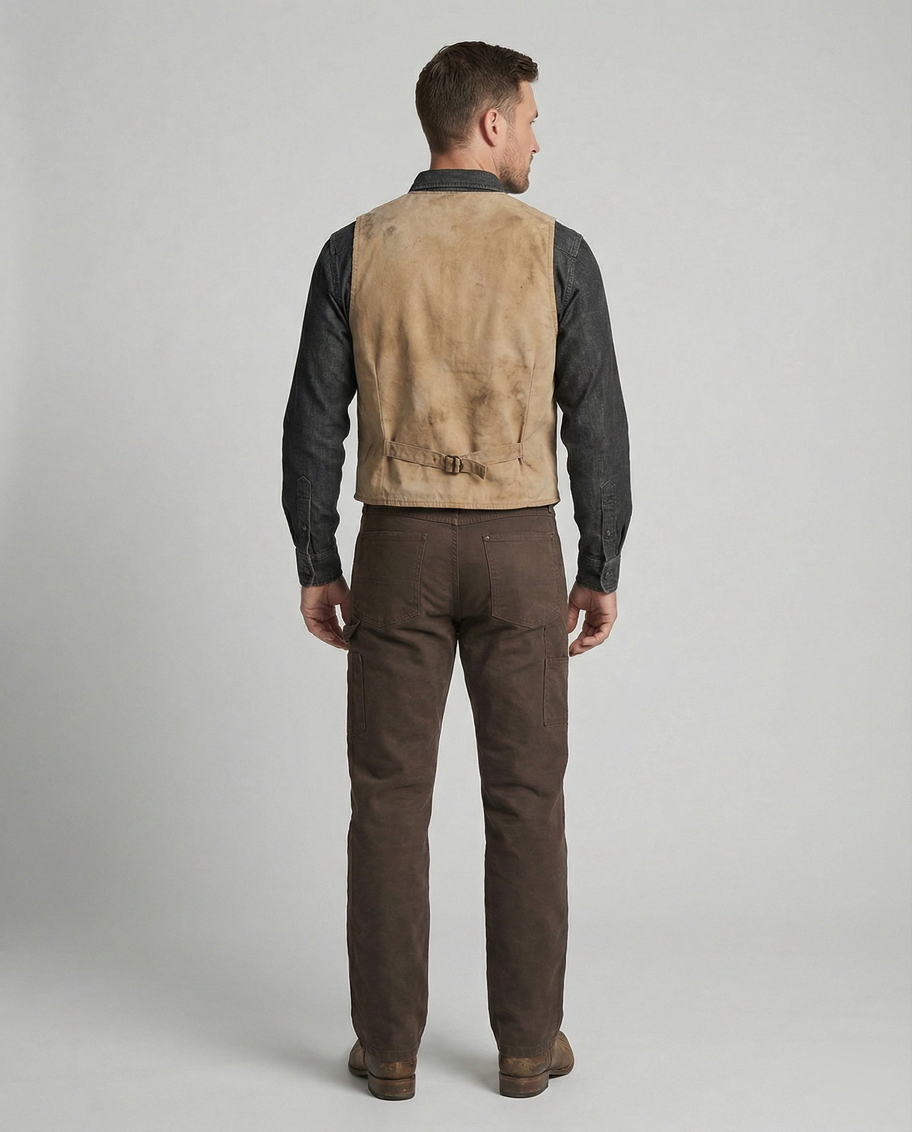 Herren Bikerjacke Lederweste