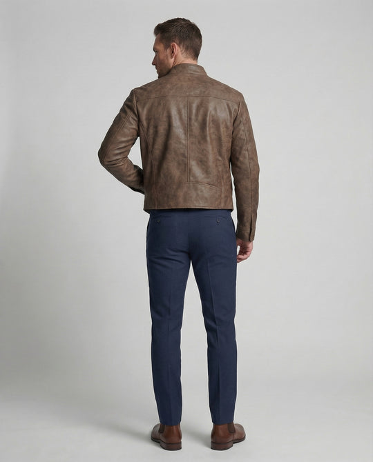 Herren Lederoptik Kurzjacke