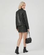 Steppjacke Damen Übergang aus reißfestem Kunstleder