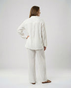 Damen Zweiteiler Set Oversize Bluse & Hose