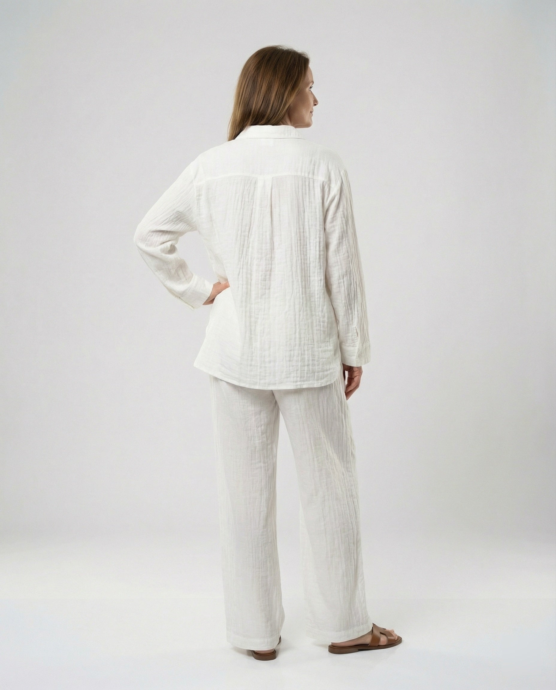 Damen Zweiteiler Set Oversize Bluse & Hose