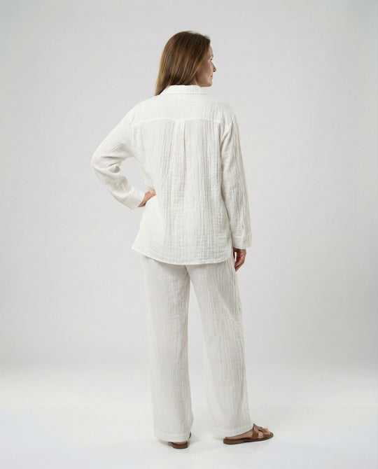 Damen Zweiteiler Set Oversize Bluse & Hose