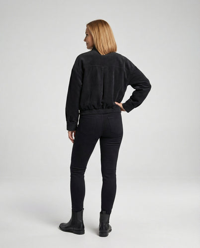 Damen Cordjacke mit Stehkragen