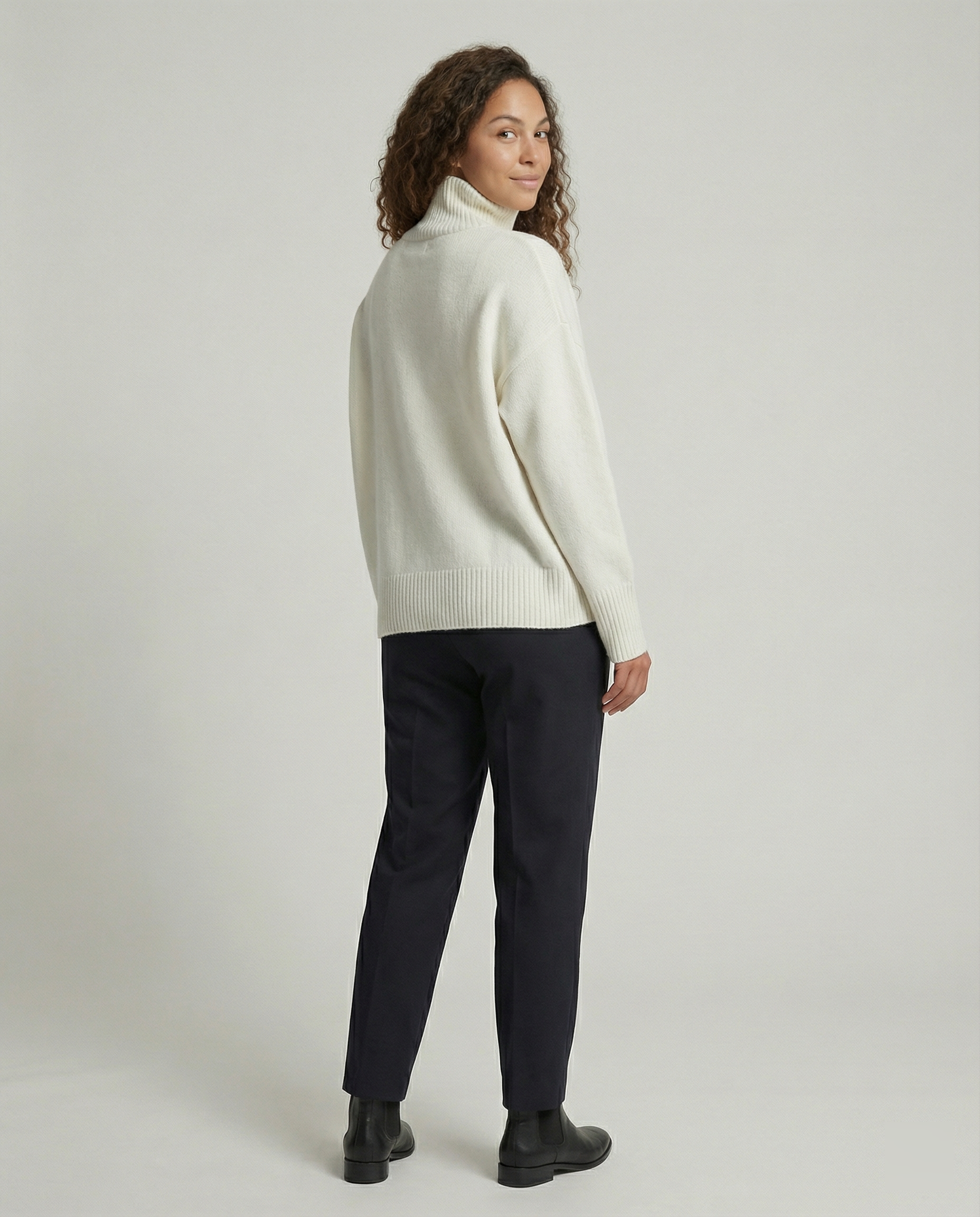 Damen kuscheliger Rollkragenpullover R&B