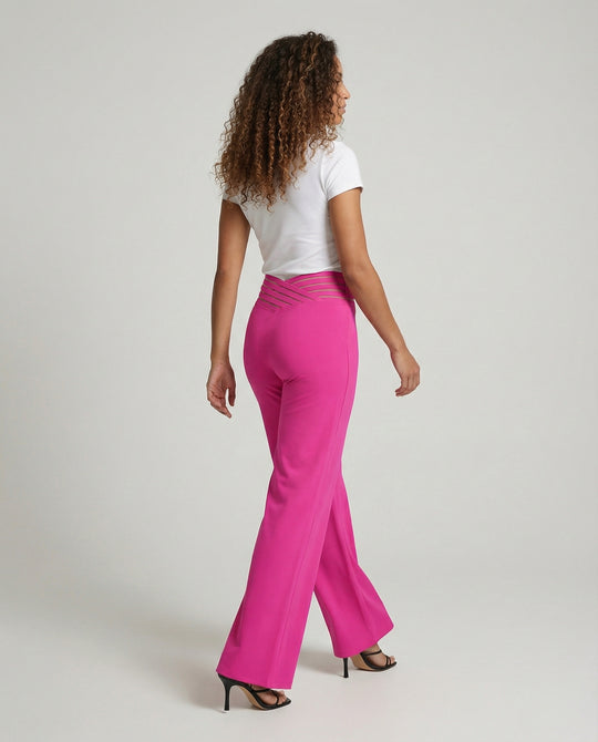Damen Weit geschnittene Palazzo-Hose mit trendigen Cut-Outs R&B